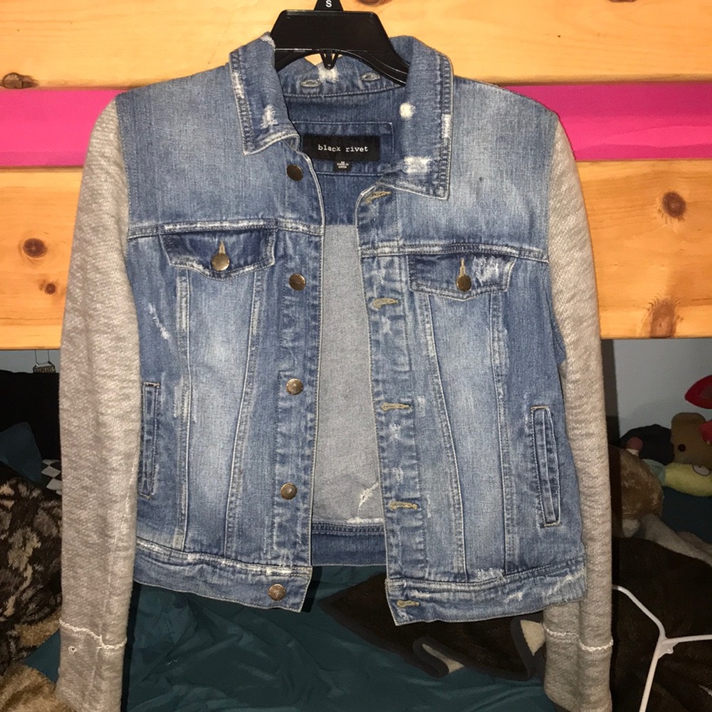 Cute distressed jean jacket